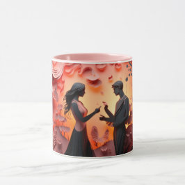 Valentine’s Day Romantic Couple Silhouette Love  Mugg