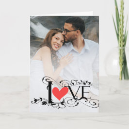Valentine’s Day Romantic Love Photo Card Kort