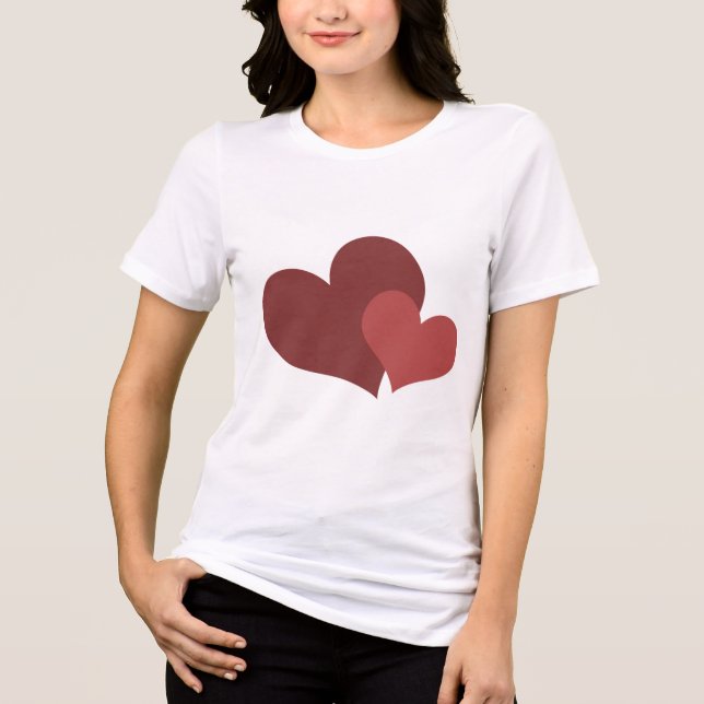  Valentine’s Day t-shirt Heart Design for Women (Framsida)