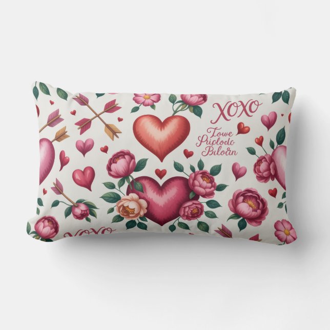 Valentine’s Day Throw Pillow Collection | Romantic Lumbarkudde (Framsida)