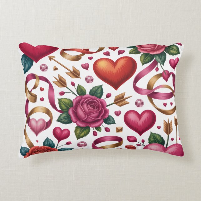 Valentine’s Day Throw Pillow Collection | Romantic Prydnadskudde (Framsidan)