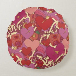 Valentine’s Day Throw Pillow Collection | Romantic Rund Kudde