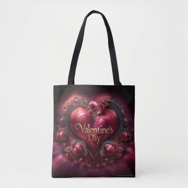 Valentine’s Day Tote Bag | Romantic, Cute Tygkasse (Framsida)