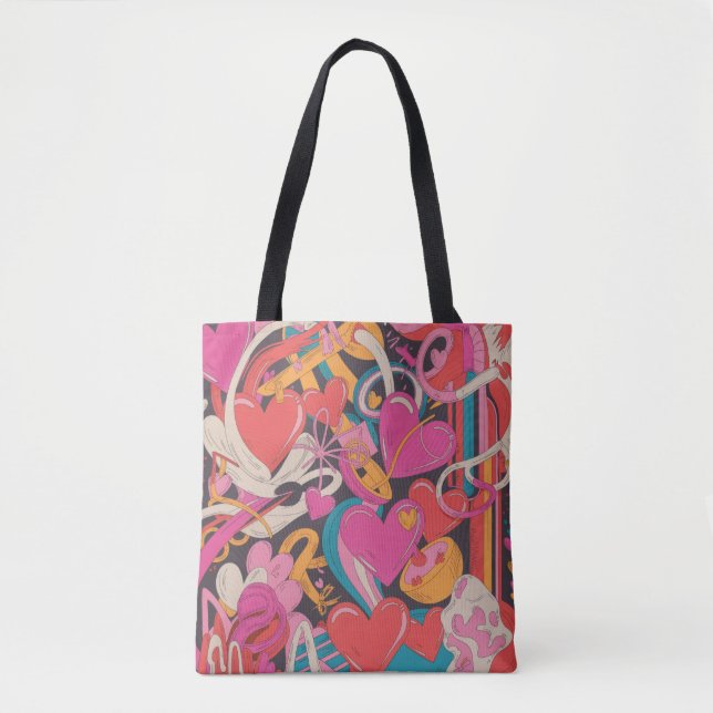 Valentine’s Day Tote Bag | Romantic, Cute Tygkasse (Framsida)