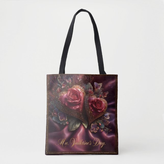 Valentine’s Day Tote Bag | Romantic, Cute Tygkasse (Framsida)
