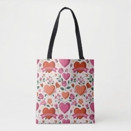 Valentine’s Day Tote Bag | Romantic, Cute Tygkasse