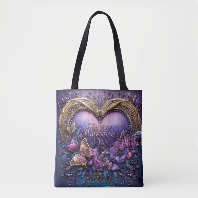 Valentine’s Day Tote Bag | Romantic, Cute Tygkasse (Framsida)