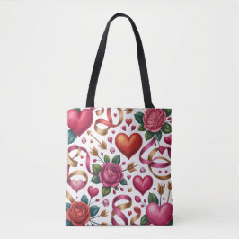 Valentine’s Day Tote Bag | Romantic, Cute Tygkasse