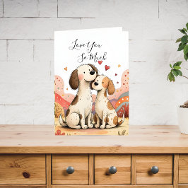 Valentine’s Dog Greeting Card Helgkort