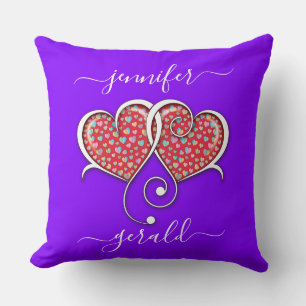 Valentine Sammanflätade Hjärtan Design Kudde