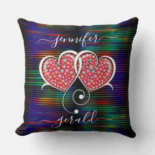 Valentine Sammanflätade Hjärtan Design Kudde