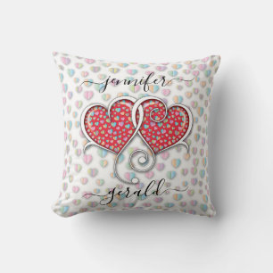 Valentine Sammanflätade Hjärtan Design Kudde