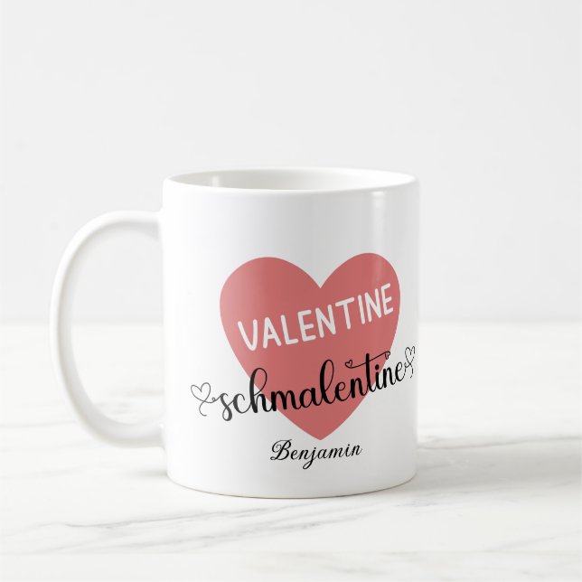 Valentine Schmalentine Anti alla hjärtans dag dage Kaffemugg (Vänster)