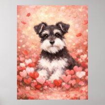 Valentine Schnauzer med Hjärtan