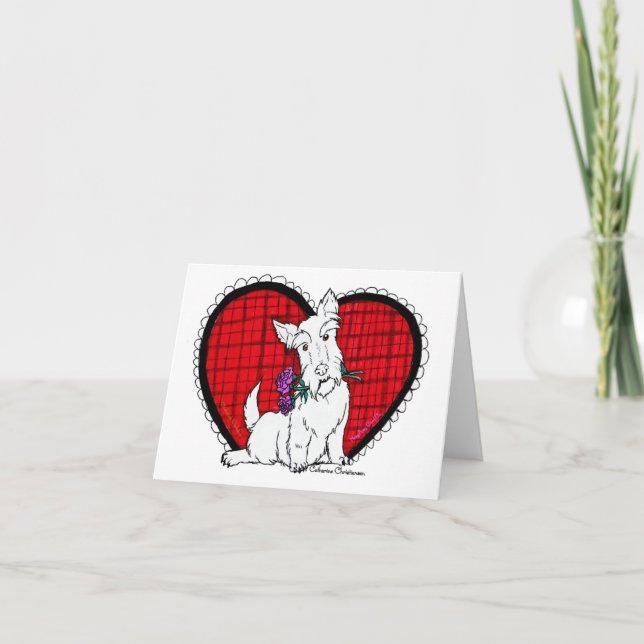 Valentine Scottie Anteckningskort (Framsida)