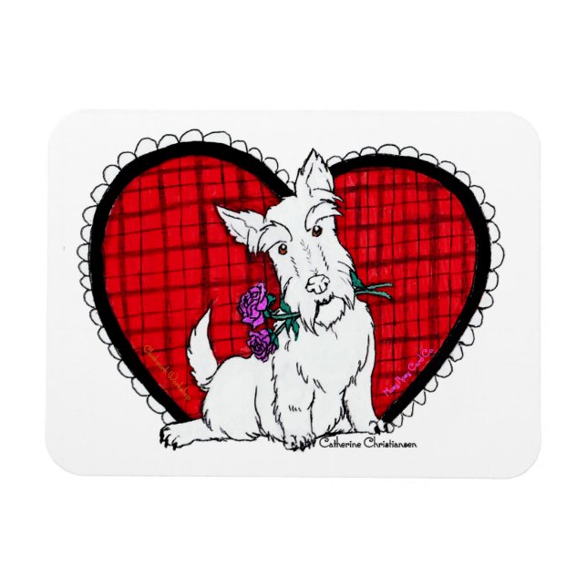 Valentine Scottie Magnet (Horisontell)