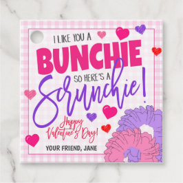 Valentine Scrunchie Gift Märkre Gåvor Etiketter