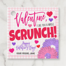 Valentine Scrunchie Gift Märkre Gåvor Etiketter