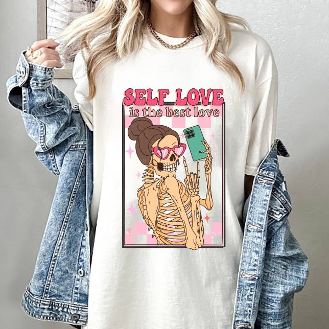 Valentine Self Kärlek är det bästa Kärlek T Shirt (Skapare uppladdad)