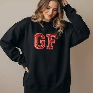 Valentine Sequin Patchwork Sweatshirt T Shirt