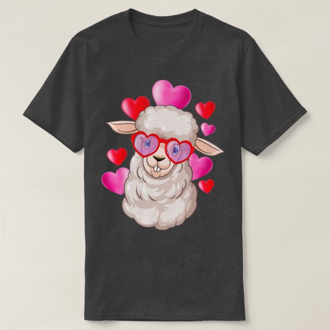 Valentine Sheep Lover - Flock Herder Sheep Farmer  T Shirt (Design framsida)