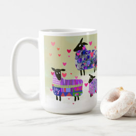 Valentine Sheep Sending Kärlek Ceramic Mugg