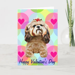 Valentine Shih Tzu Hund Helgkort