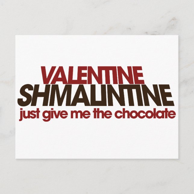 Valentine Shmalintine Helg Vykort (Framsida)