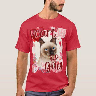 Valentine Siamese Cat helt enkelt Cute Southern Fä T Shirt