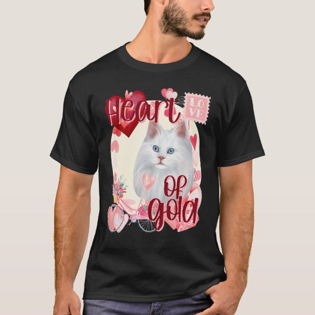 Valentine Siamese Cat helt enkelt Cute Southern Fä T Shirt (Framsida)