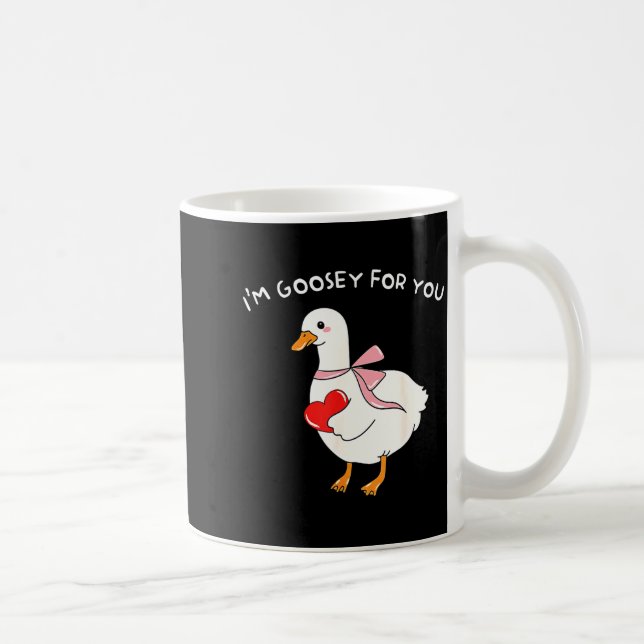 Valentine Silly Goose I'm Goosey For You Duck Vale Kaffemugg (Höger)