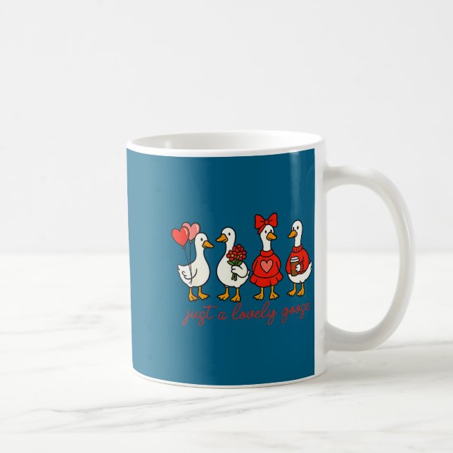 Valentine Silly Goose Just A Lovely Goose Duck Val Kaffemugg (Höger)