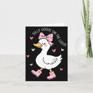 Valentine Silly Goose On The Loose Coquette Bow Gi Kort