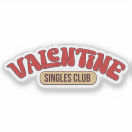 Valentine Single Club-klistermärke - Alla hjärtans Klistermärken