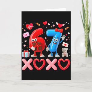 Valentine Six Seven 67 Xoxo Ballong Gen Alpha Meme Kort