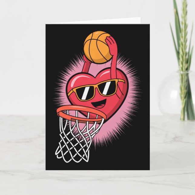 Valentine Sketll Hjärta Dunkar Med Snygga Glasögon Kort (Framsida)