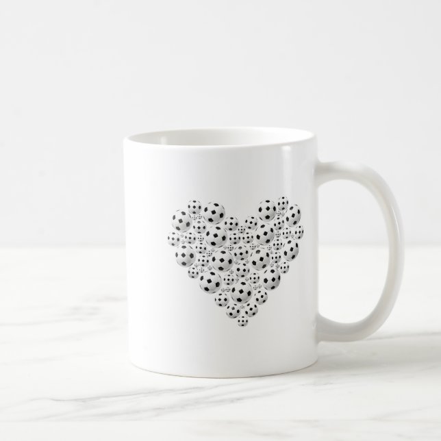 Valentine Soccer Heart Drip Srt Love Valentines Da Kaffemugg (Höger)