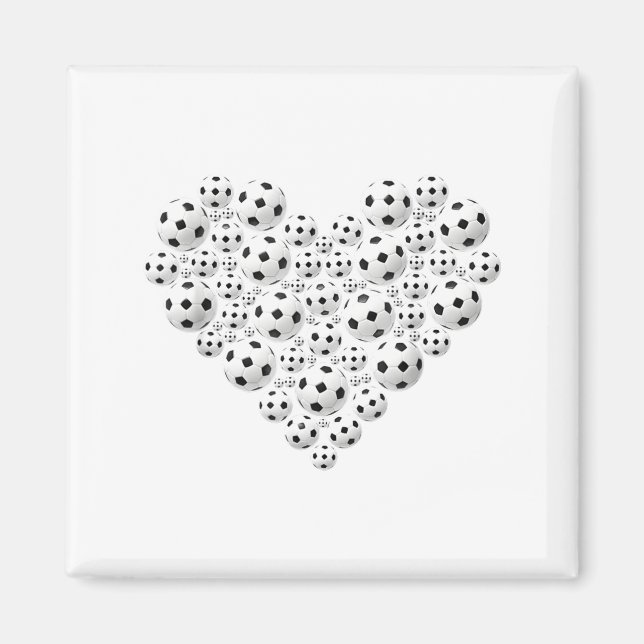 Valentine Soccer Heart Drip Srt Love Valentines Da Magnet (Framsidan)
