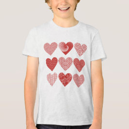 Valentine sött sött kärlek-rött hjärta mönster t shirt