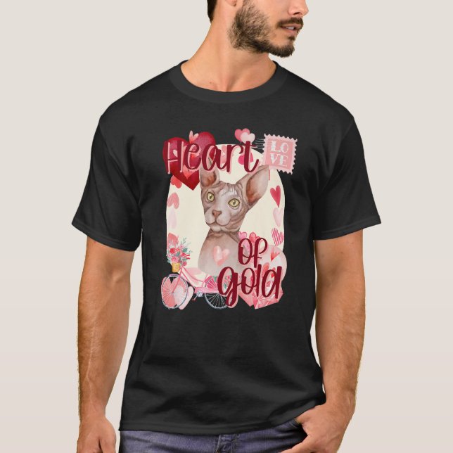 Valentine Sphynx Cat helt enkelt Cute Södra Färg C T Shirt (Framsida)