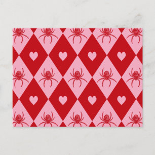 Valentine Spiders Helg Vykort