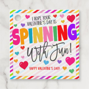 Valentine Spinning med Roligt Gift-Märkre Gåvor Etiketter