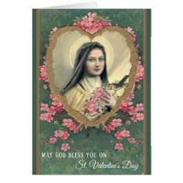 Valentine St. Therese Catholic Religiösa Nun OBS Kort