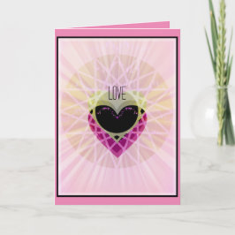 Valentine Stached Glass Helgkort