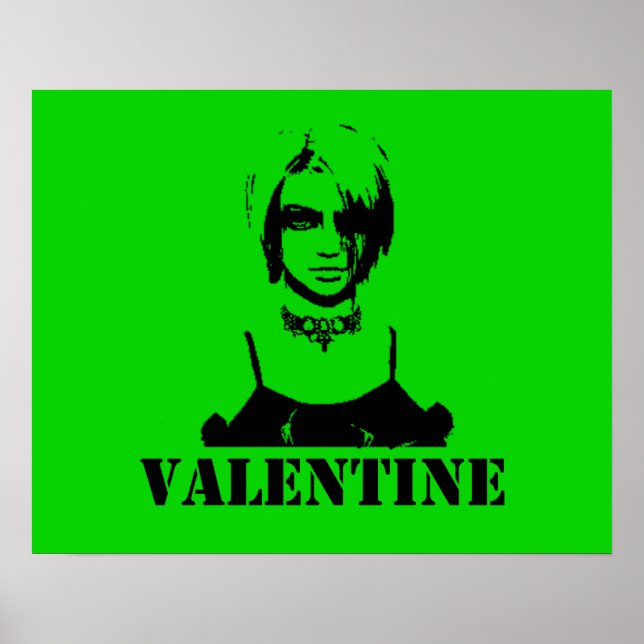 Valentine (Stenciled) Poster (Framsidan)