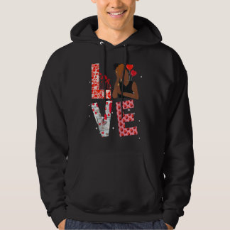 valentine Svart Afroamerikansk Melanin Kvinnor Val Hoodie