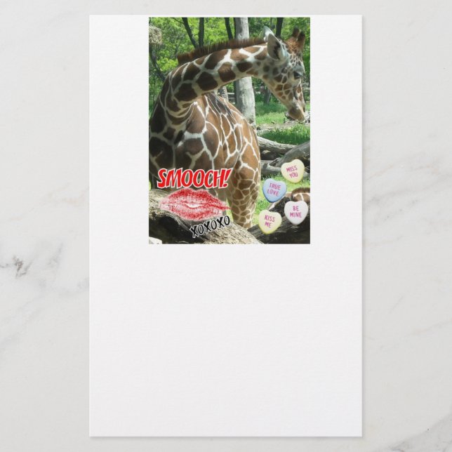 Valentine Sweetest Day Giraffe Brevpapper (Framsida)