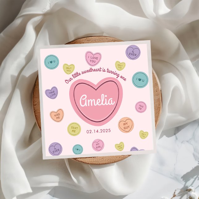 Valentine Swehoney Candy Birthday Pappersservett (Skapare uppladdad)