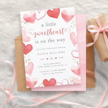 Valentine Swehoney Hearts Girl Baby Shower
