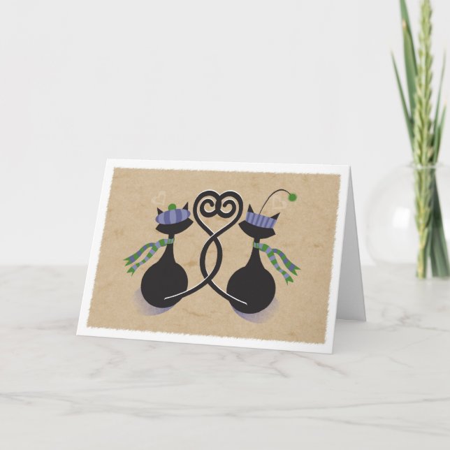 Valentine Swehoney Kattunge Helgkort (Framsida)